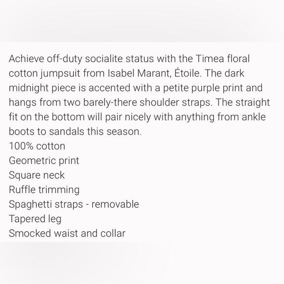 EUC ISABEL MARANT ETOILE Timea Jumpsuit Romper size 34 floral - Picture 5 of 12